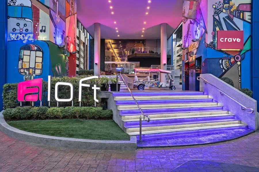 Front of the Hotel Aloft Sukhumvit soi 11 Bangkok