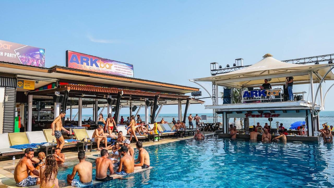 pool party at Ark Beach Club in Koh Samui Thailand