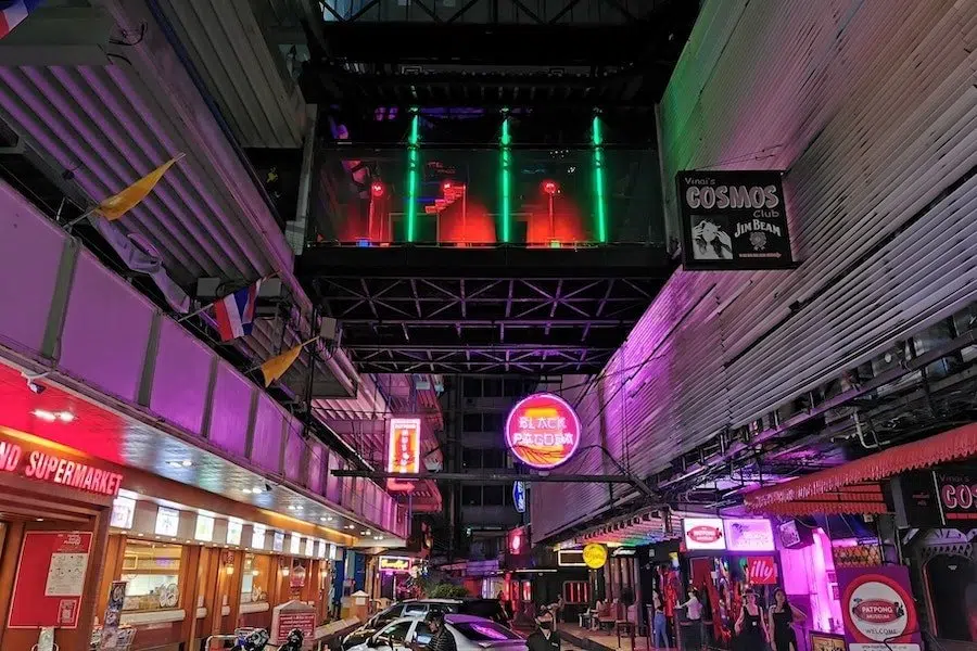 bridge of gogo bar Black Pagoda in Patpong Bangkok