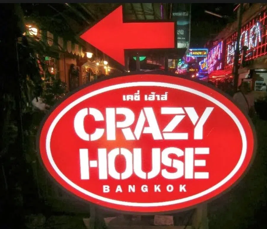 Crazy House Bangkok sign in Soi Cowboy Bangkok