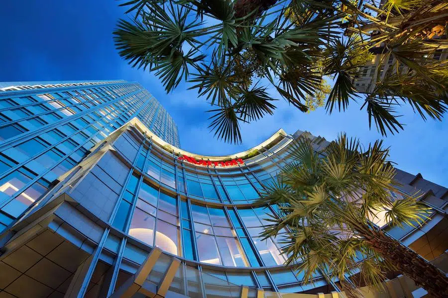 high rise and palm tree at Bangkok Marriott Hotel Sukhumvit in Thonglor