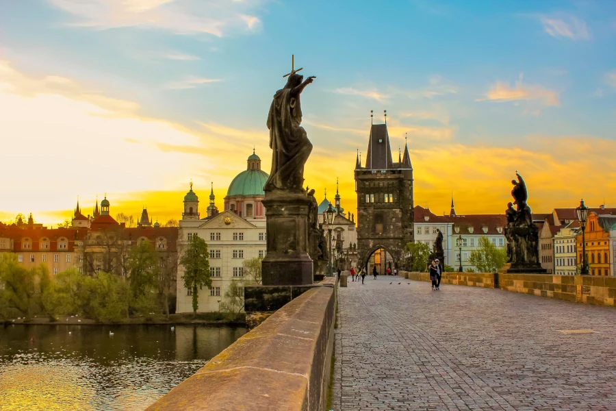 A beautiful view of Prague city