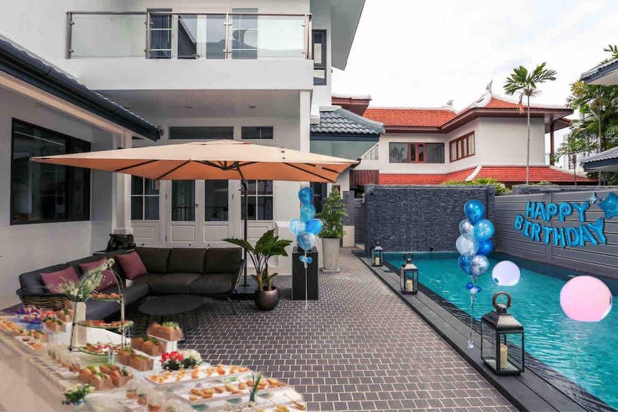 4 bedroom villa in Thonglor decorated for a birthday party