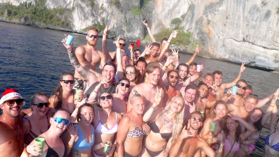 booze cruise blanco boat party in Thailand