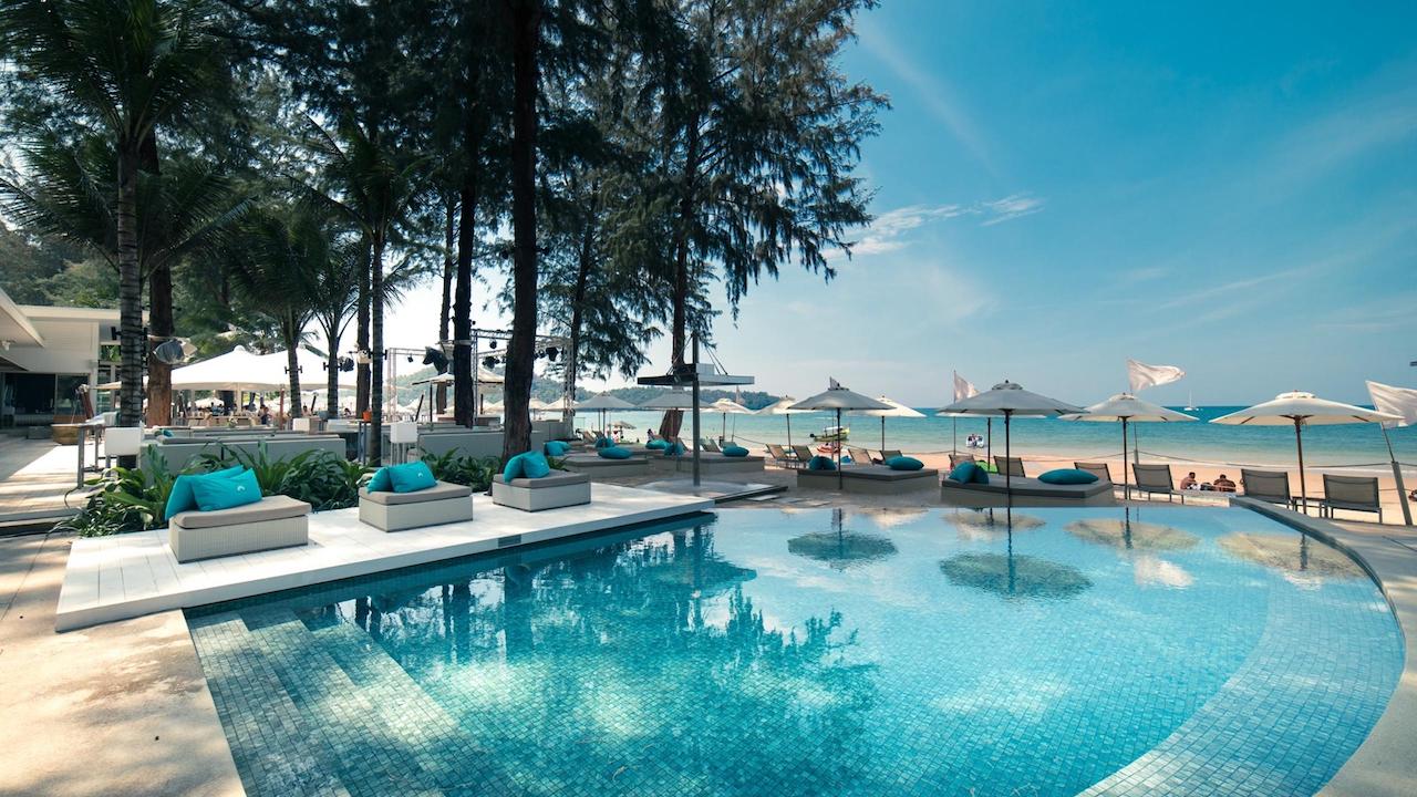 pool of catch beach club in Phuket Thailand