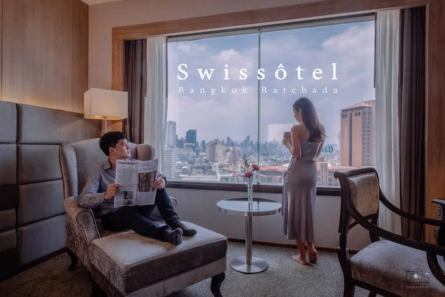 couple in hotel room at Swissotel Bangkok Ratchada