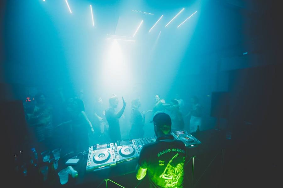 DJ mixing at De Commune club in Bangkok