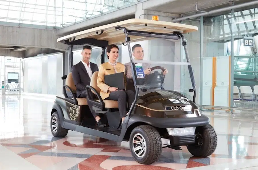 golf cart at Bangkok airport