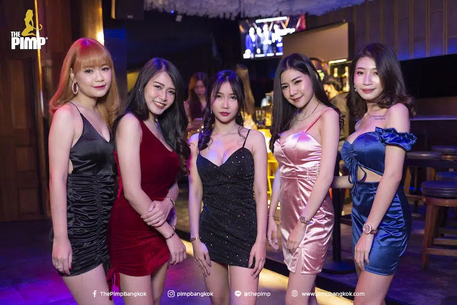 group of sexy Thai models from The PIMP Bangkok gentleman club
