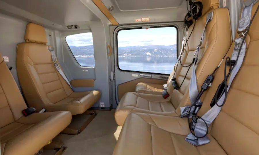 seats of a helicopter charter in Bangkok