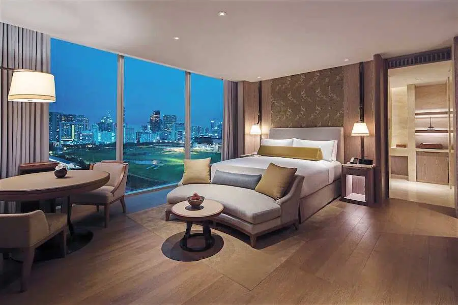 hotel room at Waldorf Astoria Bangkok