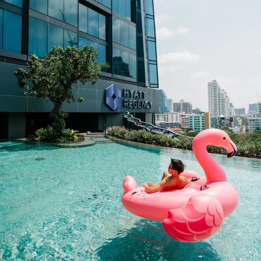 infinity pool at Hyatt Regency Bangkok