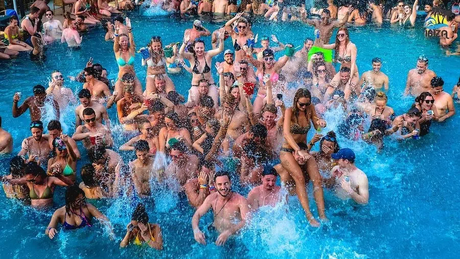 pool party at Ibiza pool club in Koh Phi Phi Thailand