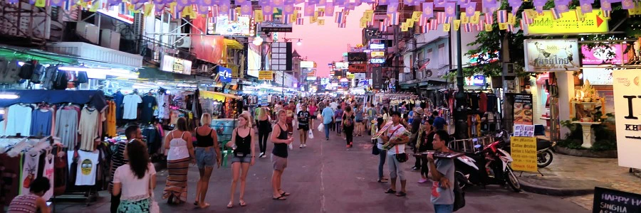 Khaosan road market in Bangkok