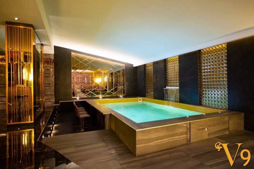 large vip room with private pool at Booze Club Bangkok