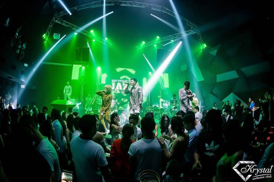 live band performing at Krystal Exclusive Club in Bangkok