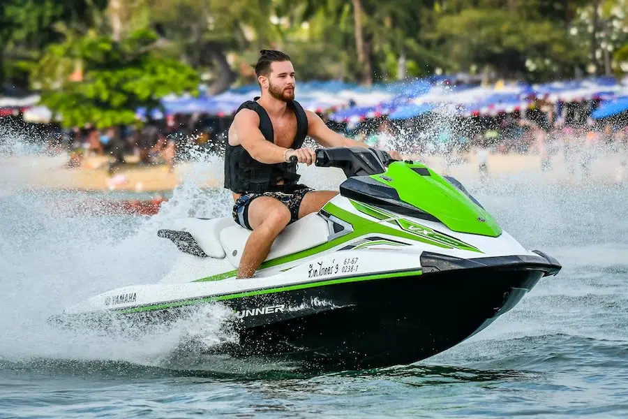 man on a jet ski in Pattaya