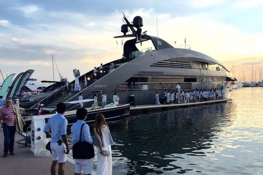 Ocean Emerald superyacht at Ocean Marina Pattaya during Thailand yacht show