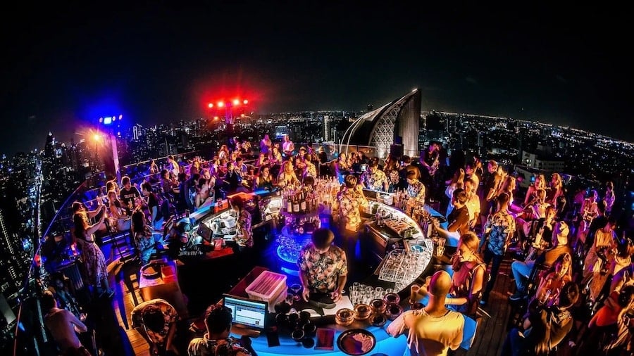 rooftop party at Octave lounge and bar in Bangkok