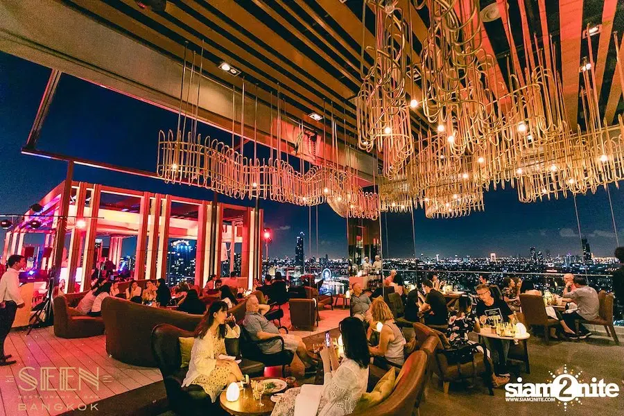 party at Seen Rooftop Restaurant and Bar in Bangko