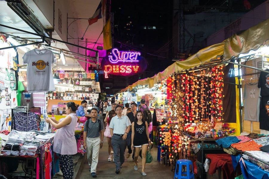 patpong night market and red light district in Bangkok