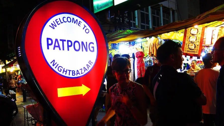 Patpong night market sign