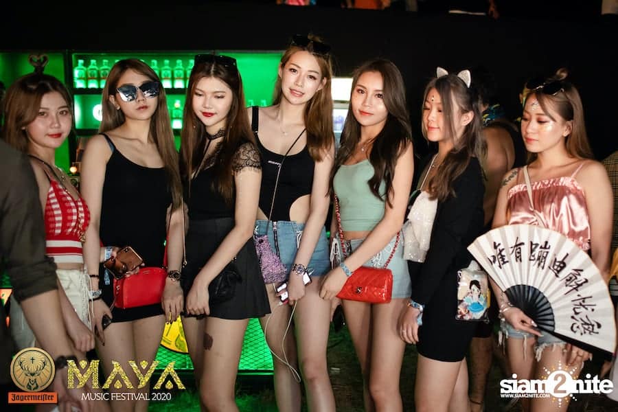 Thai girls at Maya Music Festival 2020 in Pattaya