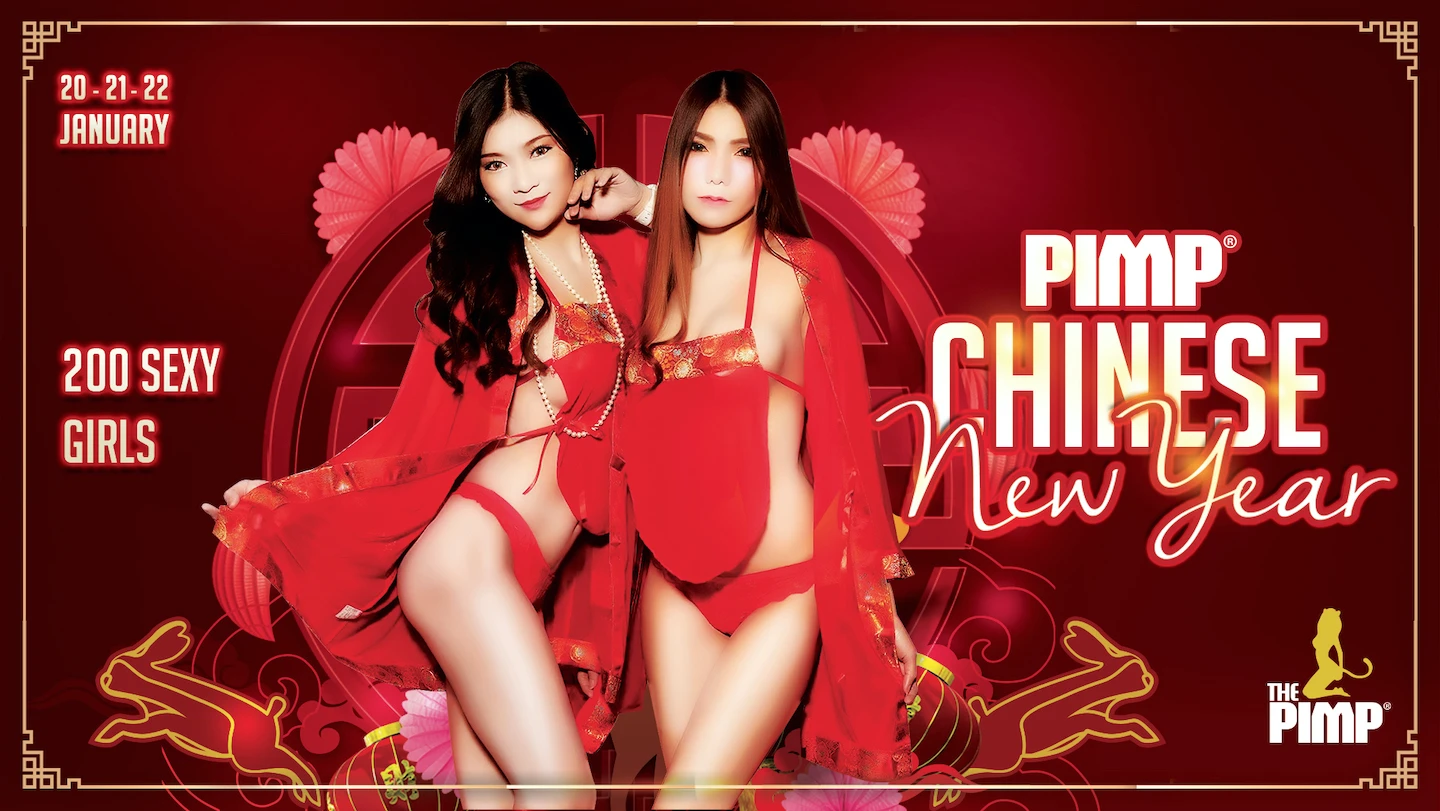 banner ad for the The PIMP Bangkok Chinese New Year party in 2023 in Thailand