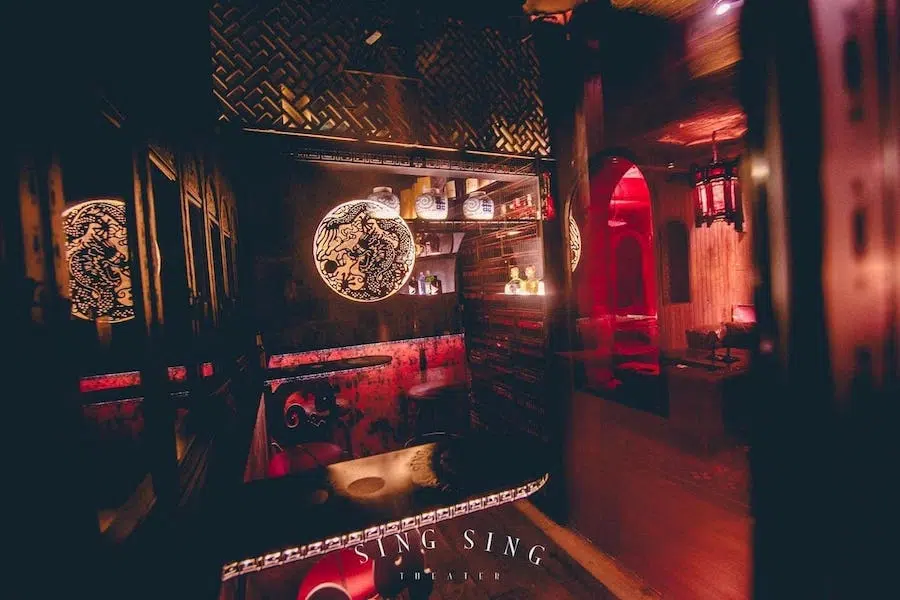 private bar in the secret room of Sing Sing Theater club in Bangkok