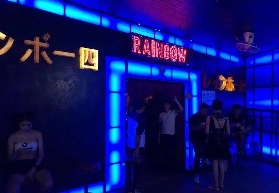 Rainbow gogo bar in Nana Plaza