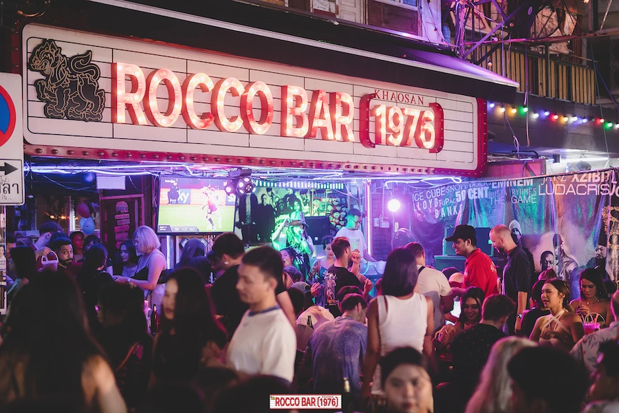 rocco bar in Khaosan road in Bangkok