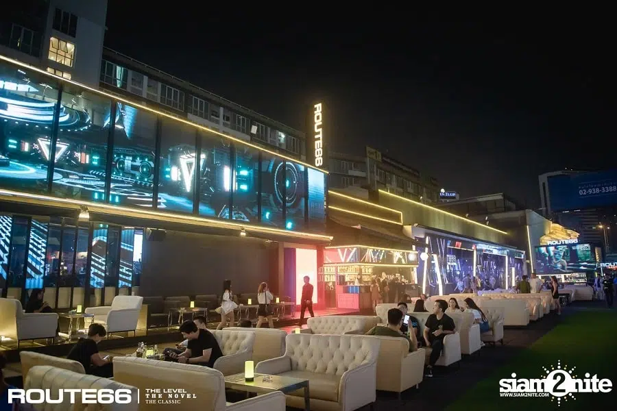 terrace of route66 club in Bangkok