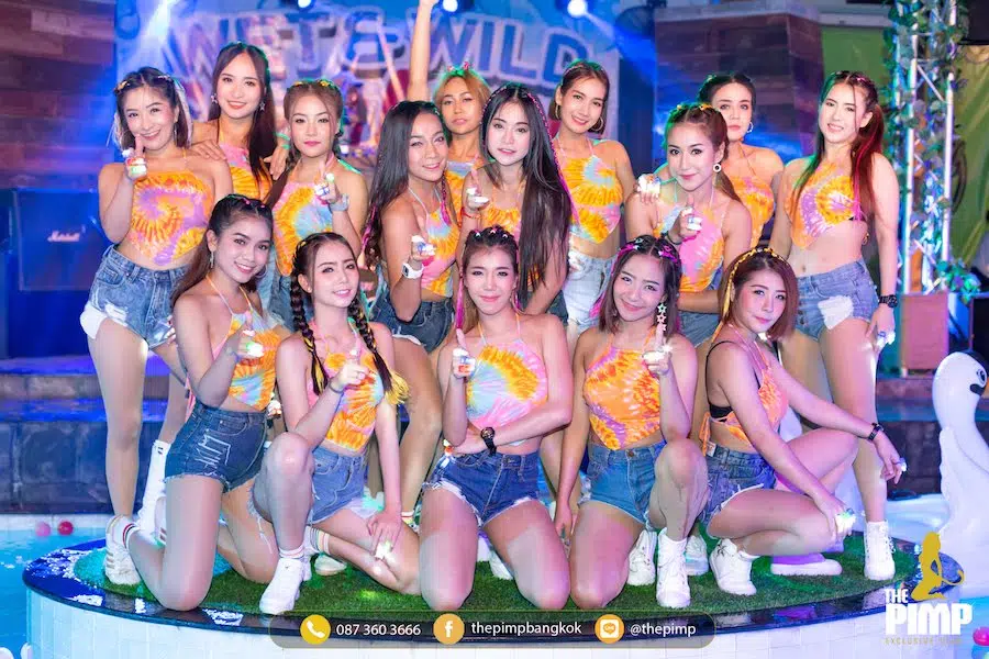 shows girls at The PIMP Bangkok songkran event