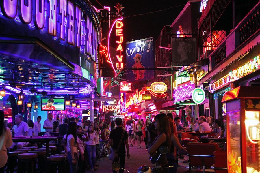 the world famous red light district Soi Cowboy in Bangkok