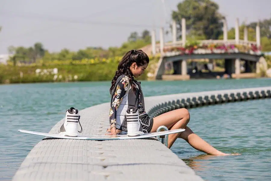 thai girl at Thai wake park Pattaya