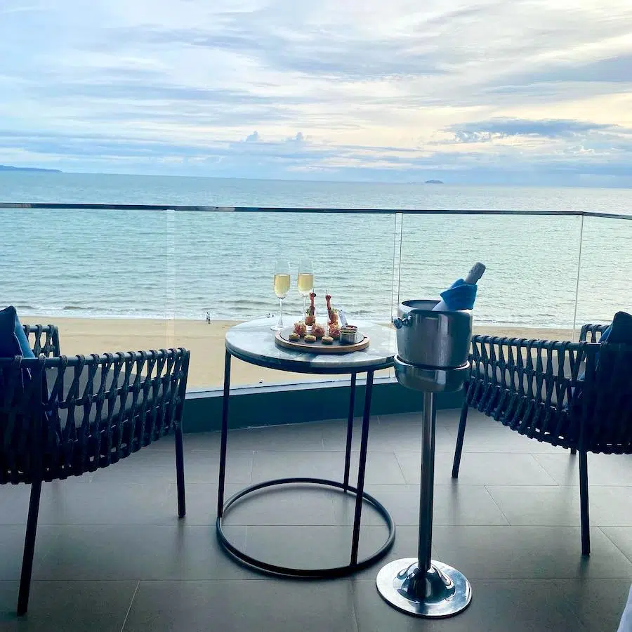 champagne on the terrace at U Jomtien Pattaya