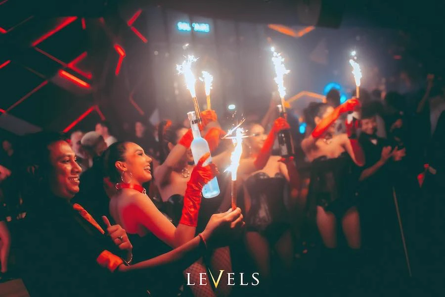 VIP bottle service at Levels Club Bangkok