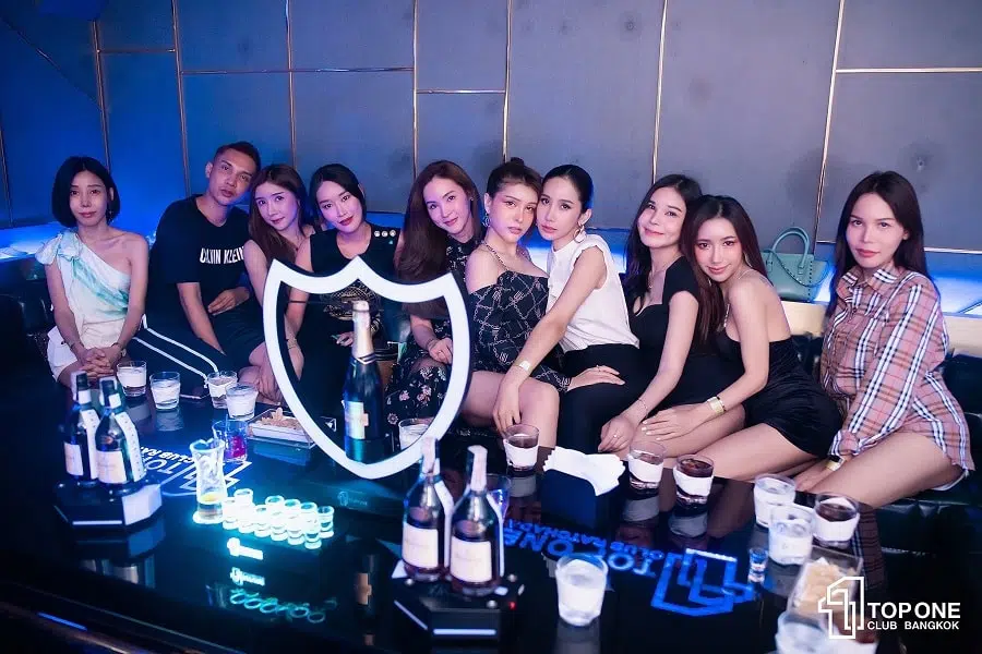 VIP table with Champagne at TopOne Club in Bangkok