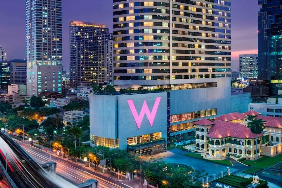 W Hotel Bangkok at night